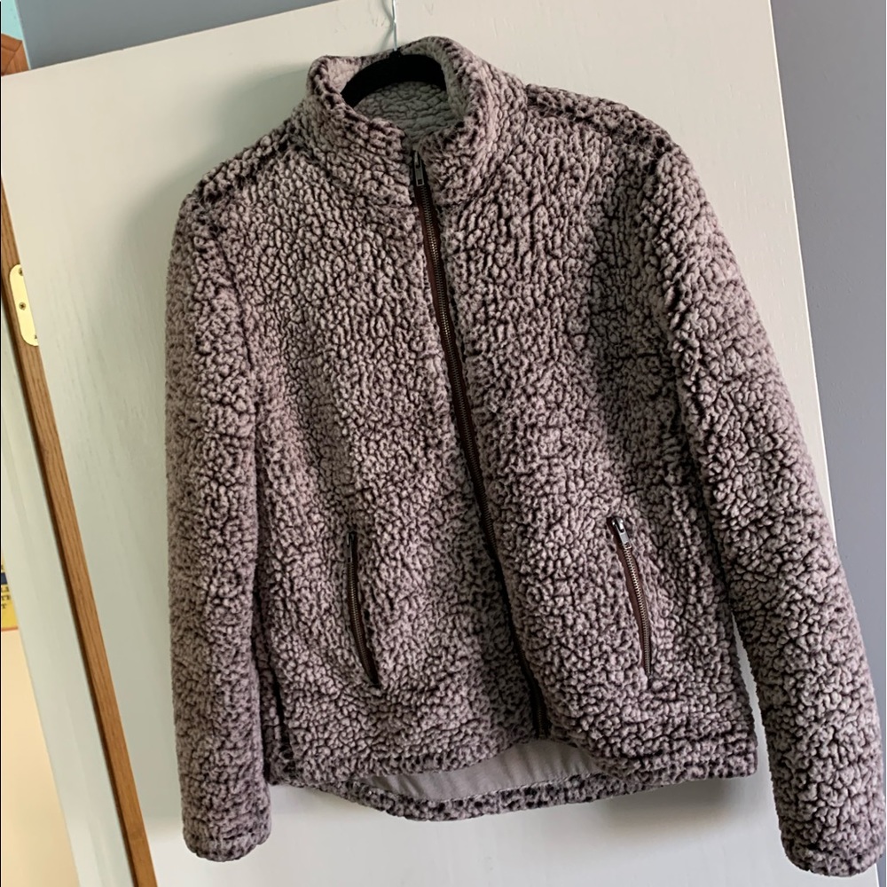 Altar'd State Full Zipper Sherpa Jacket